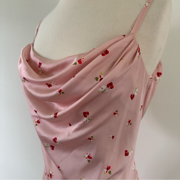 Ieena for Mac Duggal Floral Mini Dress Sz 0 Satin - Picture 9 of 13